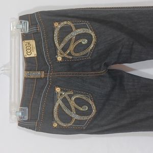 Coogi bootcut black denim Embellished Jeans Size 1/2